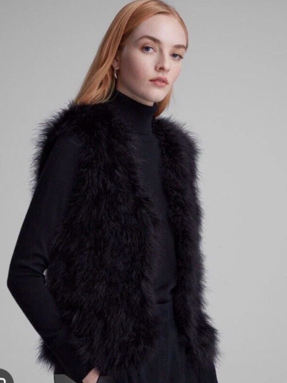 Club Monaco Black  Feather Vest